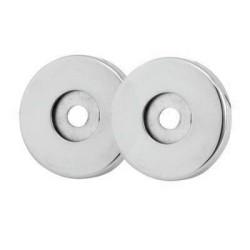 Altro Polished Stainless Steel Rose Set for 19mm Door Pull Handless - 52 x 6mm