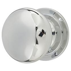 Altro Victorian Turned Round Cabinet Knob - 32mm Diameter - Polished Chrome