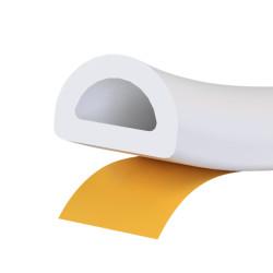 Stormguard Self-Adhesive EPDM 'D' Seal - 5m Length - White