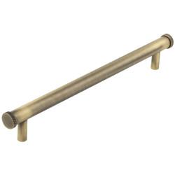 Hoxton by Frelan Wenlock 15mm Knurled T-Bar Cabinet Pull Handle - 224mm c/c - Antique Brass