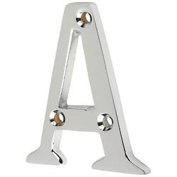 63mm Screw Fix Door Letter - A - Polished Chrome