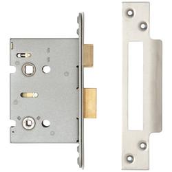 Altro Architectural Bathroom Lock - 78mm Case - 57mm Backset - Satin Stainless Steel