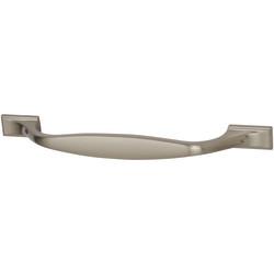 Crofts & Assinder Marlborough 15mm D-Bar Cabinet Pull Handle - 128mm Centres - Brushed Nickel