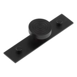 Hoxton by Frelan Murray Round Cabinet Knob on Plain Backplate - 40mm Diameter - Black