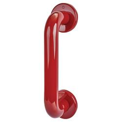 Hoppe AR602/220 Rouge Red Nylon D-Bar Door Pull Handle on Rose - Screw Fix - 220mm c/c