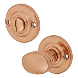 Hampstead Bathroom Turn & Release - 40mm Diameter - Polished Copper