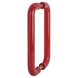 Hoppe AR602/300 Rouge Red Nylon D-Bar Door Pull Handles - Back to Back - 300mm c/c