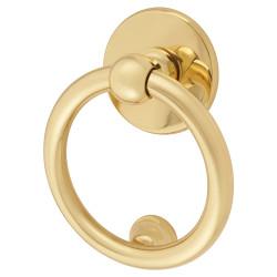 Carlisle Brass Victorian Ring Door Knocker - Polished Brass - 130 x 130mm