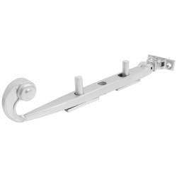 Hampstead Solid Curl Casement Window Stay - 8"/200mm Length - Soft Satin Chrome