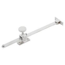 Touchpoint Budget Adjustable Screw Down Locking Casement Window Stay - 10"/250mm Length - Sat Chrome
