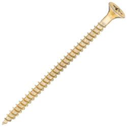SiDAX General Purpose Pozi Countersunk Wood Screws - 5.0 x 80mm - Yellow Zinc - Pack of 200