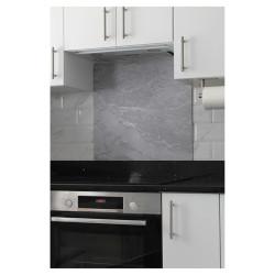 Altro Aluminium Kitchen Splashback - 600 x 750mm - Matt Light Slate