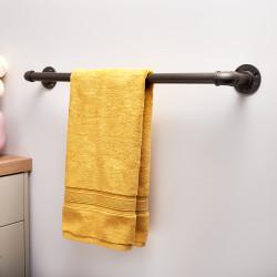 Altro 3/4" Long Pipe Round Towel Rail Kit - Grey