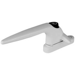 Trojan Sparta uPVC/Timber Cockspur Locking Window Handle - 21mm Nose Height - Left Hand - White