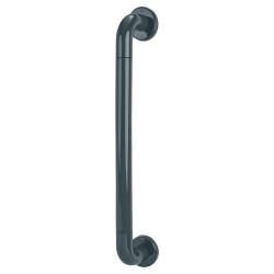 Hoppe AR602/600 Anthracite Grey Nylon D-Bar Door Pull Handle on Rose - Screw Fix - 600mm c/c