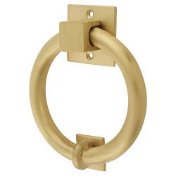Hampstead Ring Door Knocker - Satin Brass - 140 x 120mm