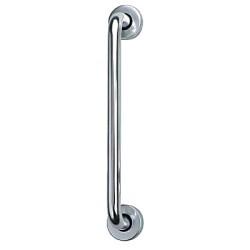 Touchpoint Satin Aluminium 19mm D-Bar Door Pull Handle on Rose - Screw Fix - 300mm Centres