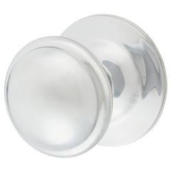 Carlisle Brass Polished Chrome Round Victorian Centre Door Knob - 86mm Rose Diameter