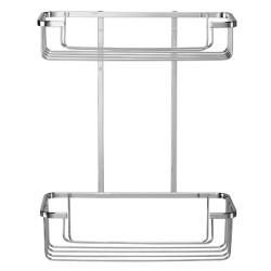 Croydex Wirework Shower Cosmetic Basket - Two Tier - 315 x 250 x 125mm - Mild Steel