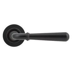 From The Anvil Aged Bronze Door Handles on Round Beehive Rose - Newbury Range