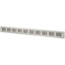 Hooded Louvre Vent - 648 x 62mm - 9000mm² Free Air Flow - Satin Aluminium