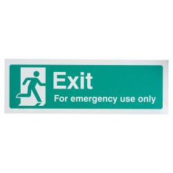 Altro Exit For Emergency Use Only - 300 x 150mm - Rigid Plastic