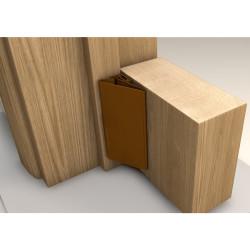 Finger Wizard Half Set - 1950mm Length - Hinge Side Only - Brown
