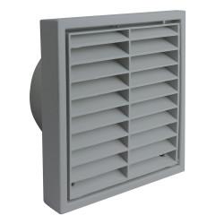 Manrose Wall Grille Fixed Shutter - 4"/100mm - Grey