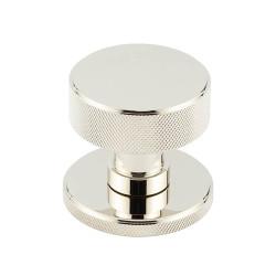 Burlington by Frelan Polished Nickel Knurled Mortice Door Knob - 60mm Rose Diameter - Westbourne Range