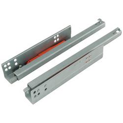 Klug Base Mount Push to Open Drawer Runner - Single Extension - 300mm Length - 25kg - Zinc