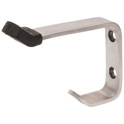 Heavy Duty Hat and Coat Hook with Buffer - 65 x 16 x 75mm - Satin Stainless Steel