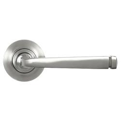 From The Anvil Satin Stainless Steel Door Handles on Round Rose - Avon Range