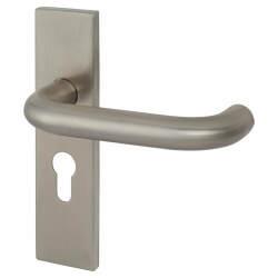 Altro Satin Stainless Steel 19mm Return to Door Euro Lock Door Handles - Square - 47.5mm c/c