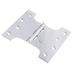 Parliament Hinge - 100 x 75 x 125mm - Polished Chrome - Pair