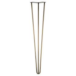 Rothley Hairpin Leg - 3 Pin - 710mm Height - Antique Brass