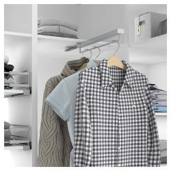 Altro Full Extension Ball Bearing Telescopic Wardrobe Rail - 445-743mm - Max 15kg - Satin Silver