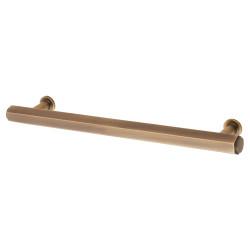 Alexander & Wilks Vesper Hex 14mm T-Bar Cabinet Pull Handle - 160mm Centres - Antique Brass