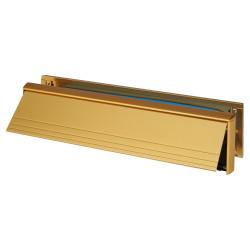 Lorient Firemaster Intumescent Letter Plate - Fire Rated - 304 x 70mm - Gold