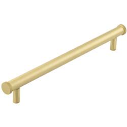 Hoxton by Frelan Wenlock 15mm Knurled T-Bar Cabinet Pull Handle - 224mm c/c - Satin Brass
