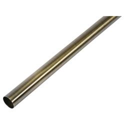 Rothley 25mm Curtain Pole / Wardrobe Hanging Rail - 2438mm Length - Antique Brass