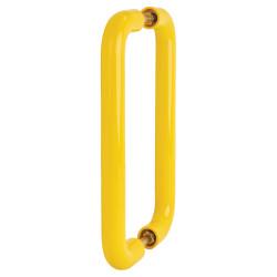 Hoppe AR602/425 Golden Yellow Nylon D-Bar Door Pull Handles - Back to Back - 425mm c/c
