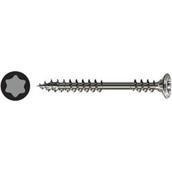 SPAX T-Star Plus Facade Torx Countersunk Wood Screws - 4.5 x 70mm - A2 Stainless Steel - Pack of 100