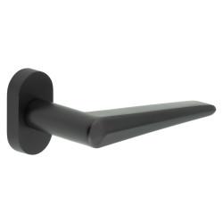 CRES by Frelan CR-107 uPVC Multipoint Door Handle on Oval Rose - Black