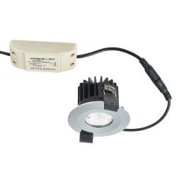 Integral LED Low Profile 6W IP65 Fire Rated LED Dimmable Fixed Downlight - 3000K - Polished Chrome