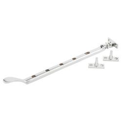 Hampstead Victorian Casement Window Stay - 12"/300mm Length - Polished Chrome