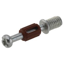 Thread Dowel - Cam Centre/Pin Length 24mm - Brown - Pack of 50