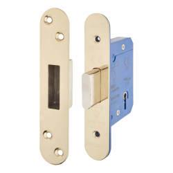 Altro BS3621 5 Lever Deadlock - 78mm Case - 57mm Backset - Radius - PVD Brass