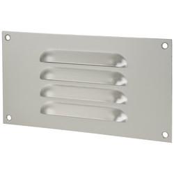 Touchpoint Hooded Louvre Vent - 165 x 89mm - 1672mm² Free Air Flow - Satin Aluminium