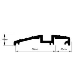 Sealmaster Watershed Seal - 1000mm Length - THS Threshold - Inward/Outward Opening Doors - Silver