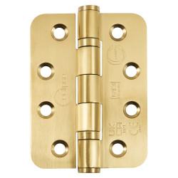 Eclipse Radius Ball Bearing Grade 13 Butt Fire Door Hinge - 102 x 76 x 3mm - Satin Brass - Pair